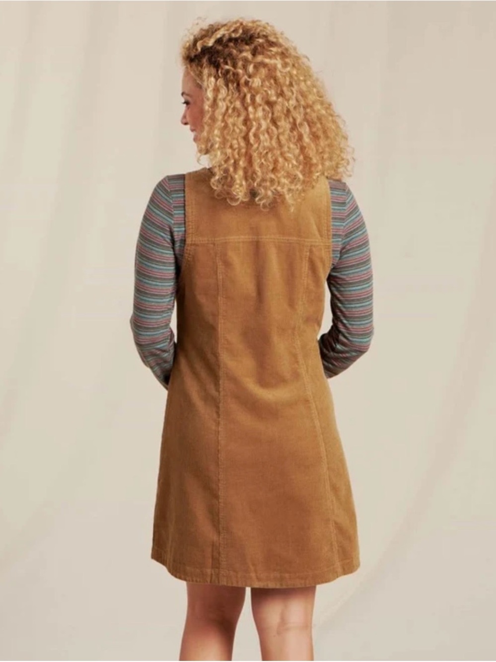 NWT | Toad & Co | Scout Cord Jumper Dress | 100% Organic | Honey Brown πΎ | L - Picture 3 of 6